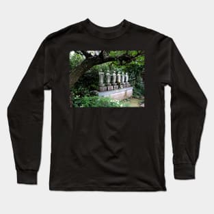 Statues in a Japanese Temple Garden Long Sleeve T-Shirt